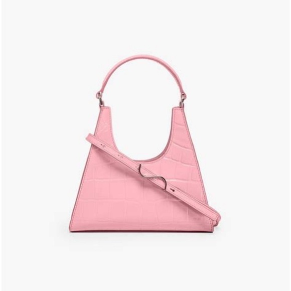 STAUD MINI CROSSBODY REY BAG | GERANIUM CROC EMBOSSED - Picture 1 of 9